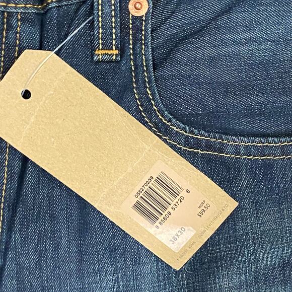 NEW With Tags Levi's 527 Slim Bootcut Jeans 38 x 30 Dark Wash with Fading - Picture 11 of 13